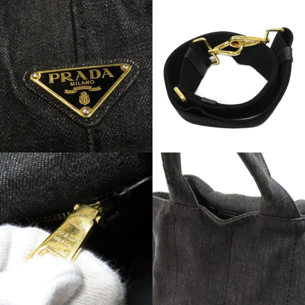 Prada Canapa Tote Bag Denim - Picture 8 of 11